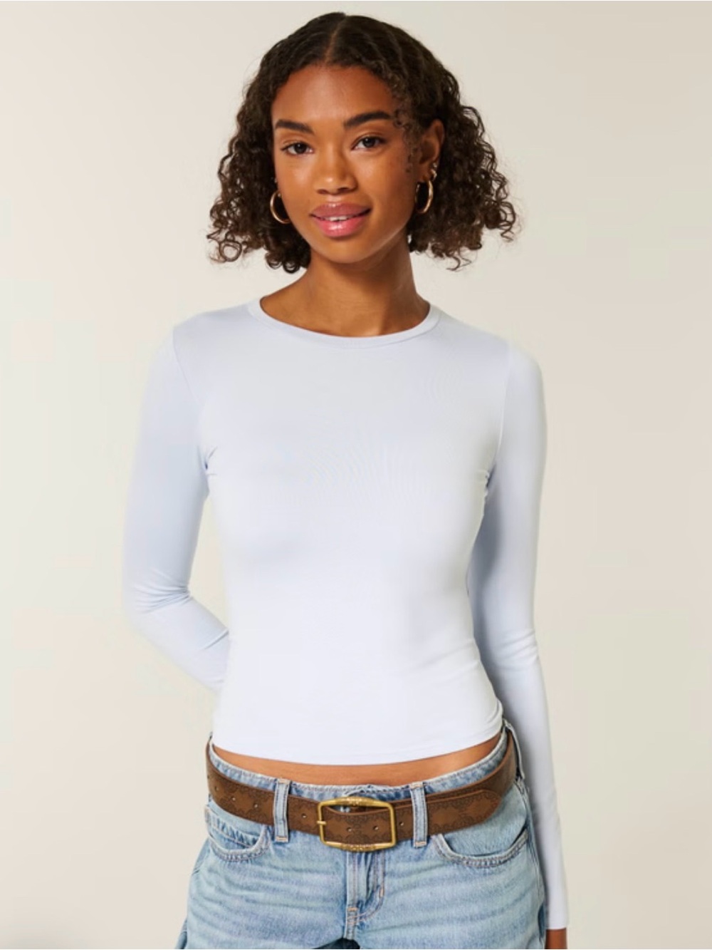 Hollister Soft Seamless Long Sleeve Baby Tee